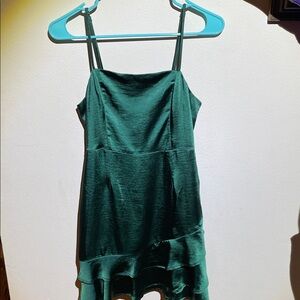 Lulu's Dark Green Mini Dress